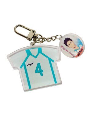 Haikyuu Hajime Iwaizumi Jersey Keychain With Character Charm Anime Fan Gift New
